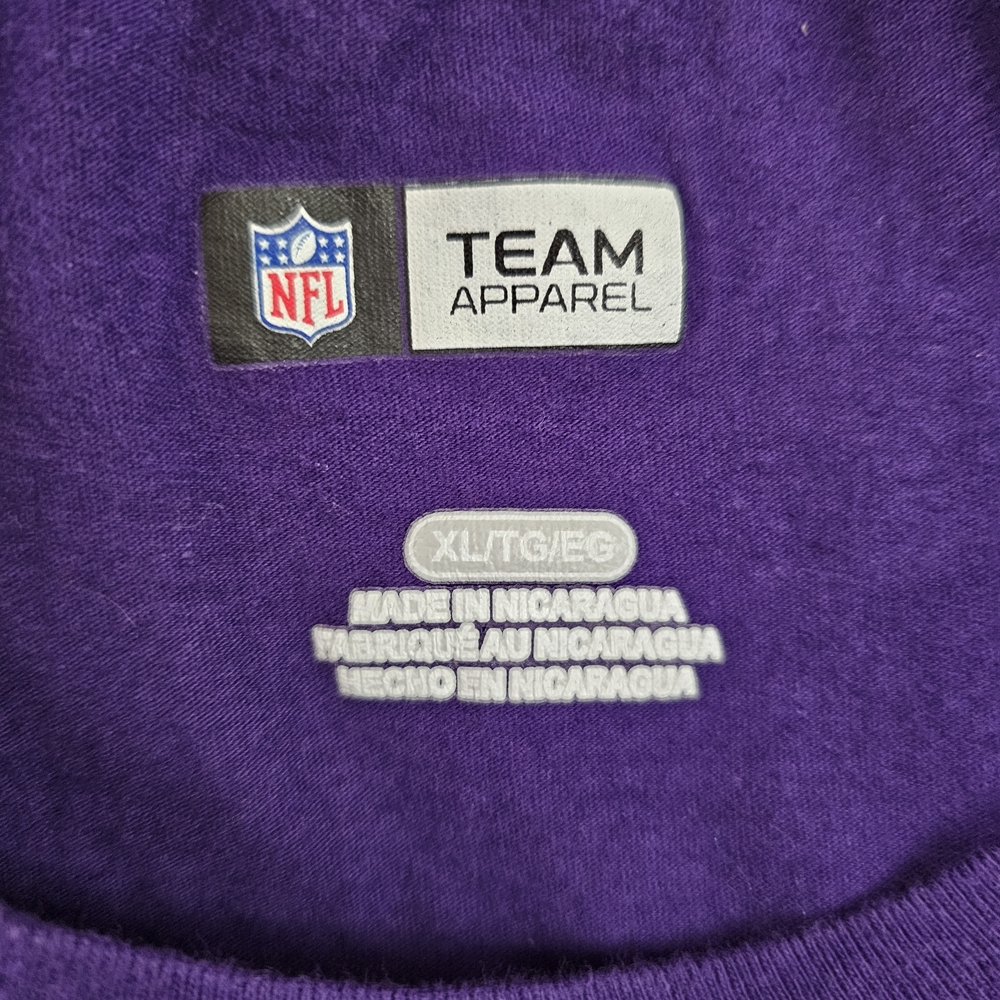 Baltimore Ravens NFL Team Apparel Long Sleeve T-Shirt - Purple - XL Super Soft - Picture 3 of 5